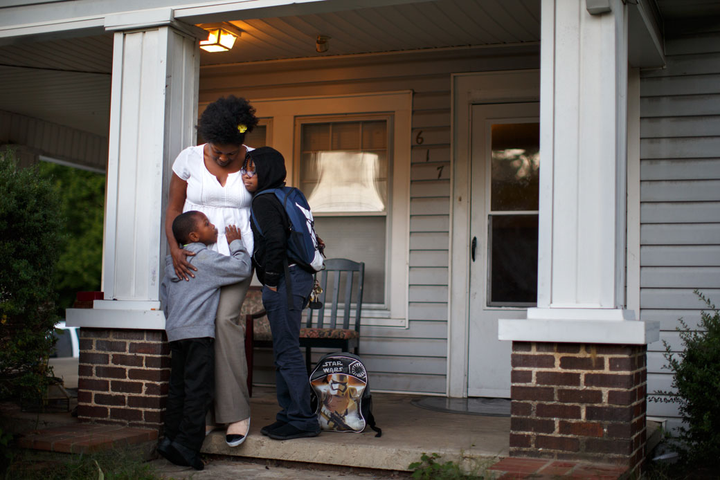 A mom of two elementary school children living in Greensboro, North Carolina, October 2016. (Getty/Jerry Wolford)