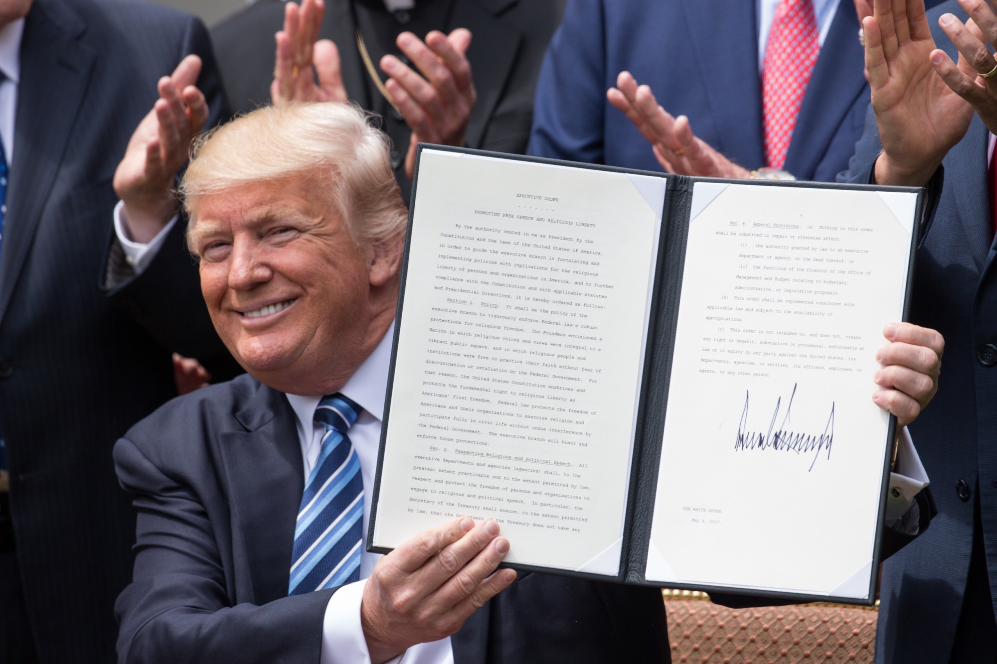 President Donald Trump signed an executive order on 