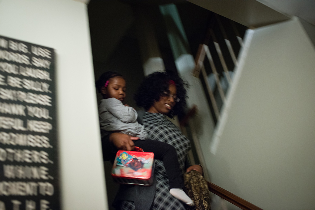 A working mother and her daughter start their day. (Getty/The Washington Post/Sarah L. Voisin)