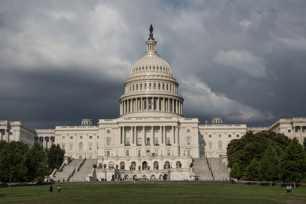 The U.S. Capitol is seen on a cloudy day in Washington, D.C., on June 6, 2018. (Getty/George Rose)