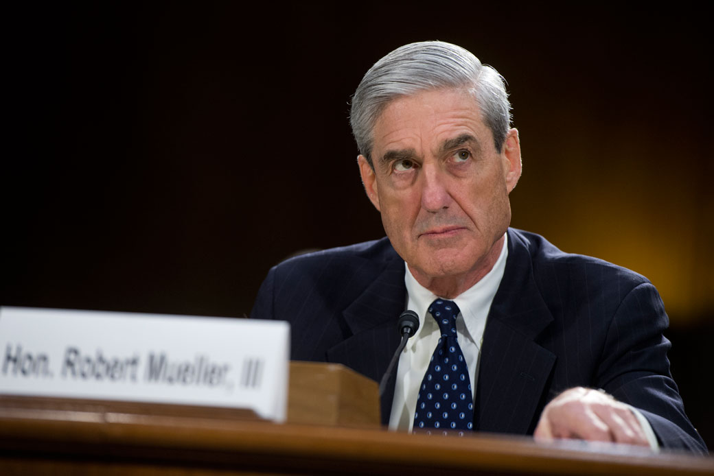 Robert Mueller testifies before a Senate Judiciary Committee, June 2018. (Getty/Tom Williams)