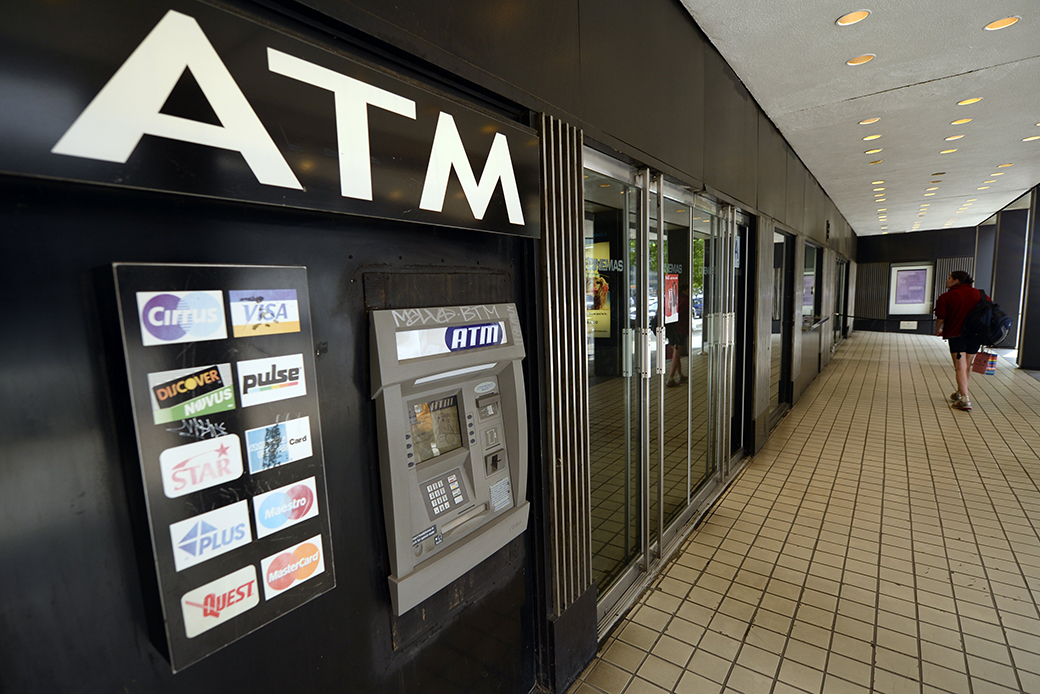 An ATM machine is viewed in New York, May 2013. (Getty/Timothy A. Clary)