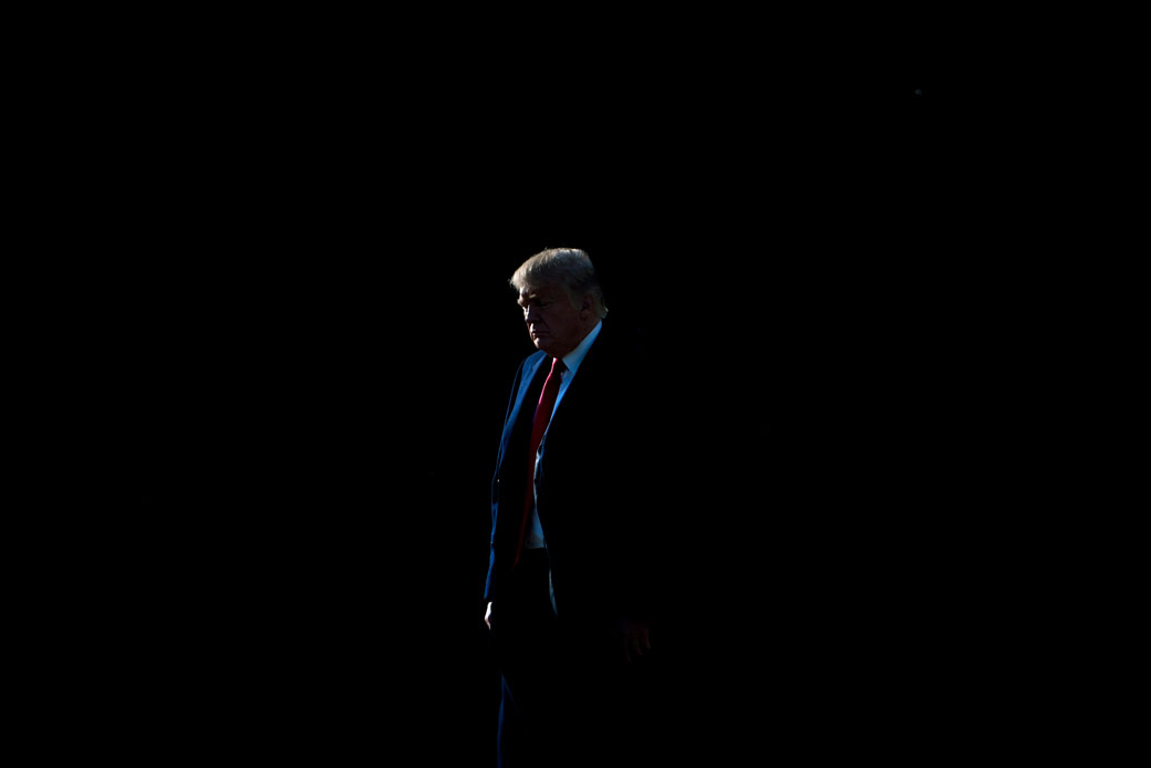 President Donald Trump walks on the South Lawn of the White House on December 21, 2017, in Washington, D.C. (Getty/AFP/Brendan Smialowski)