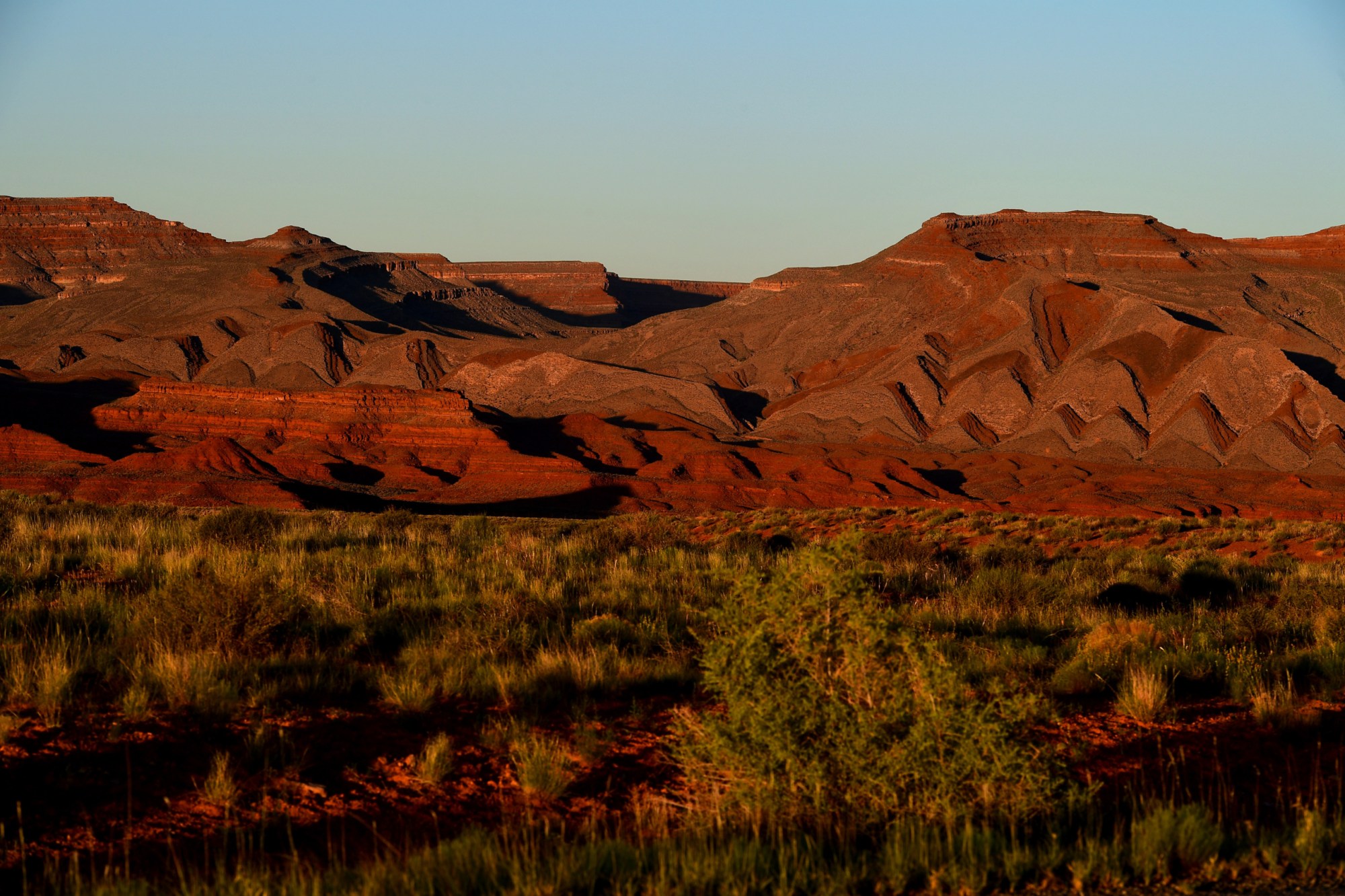 The landscape is varied in the southern portion of Bears Ears National Monument, as evidenced as the sun sets, June 2017. (Getty/Katherine Frey)