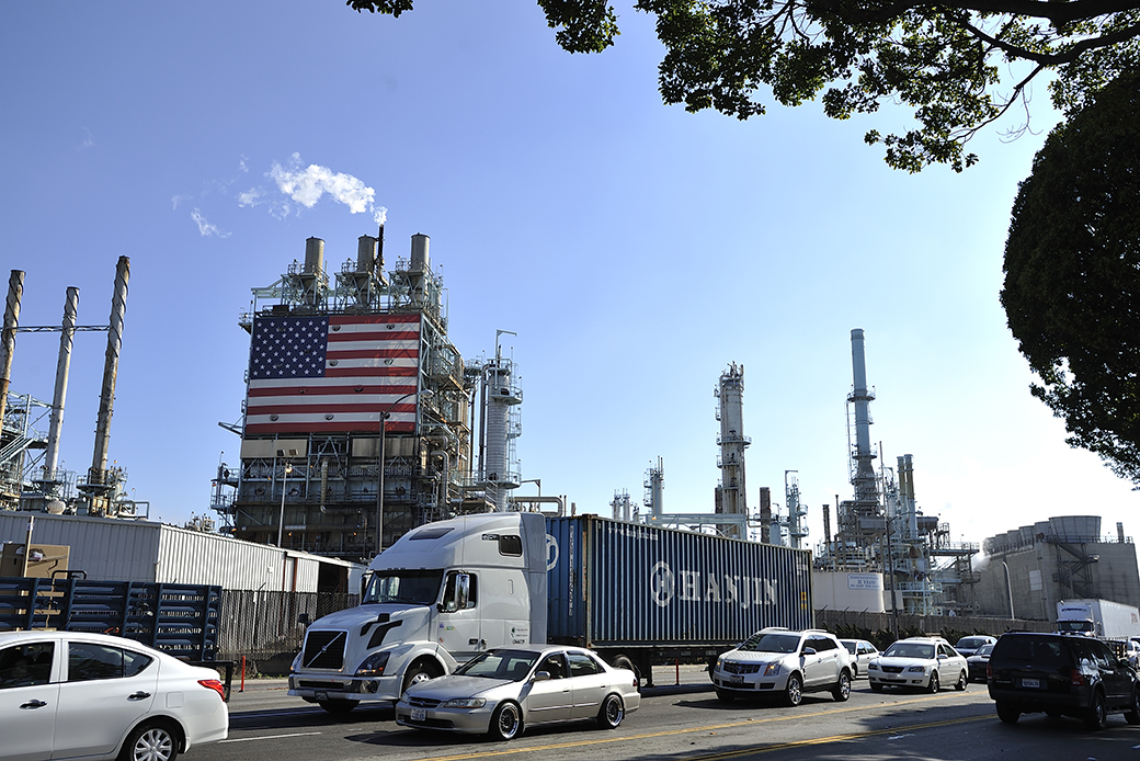 A refinery in Carson, California, February 2015.
///ADDITIONAL INFORMATION: Slug: port.0218.jag, Day: Tuesday, February 17, 2015 (2/17/15), Time: 2:37:46 PM, Location: Carson, California - Tesoro Refinery Strike - JEFF GRITCHEN, STAFF PHOTOGRAPHER
(Photo by Jeff Gritchen/Digital First Media/Orange County Register via Getty Images) (Getty/Jeffy Gritchen)