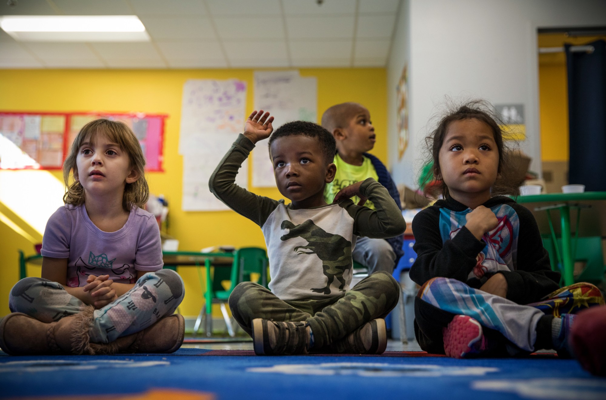 Preschool students attend a class at a charter school in Washington, D.C., February 2019. (Getty/The Washington Post/Evelyn Hockstein)