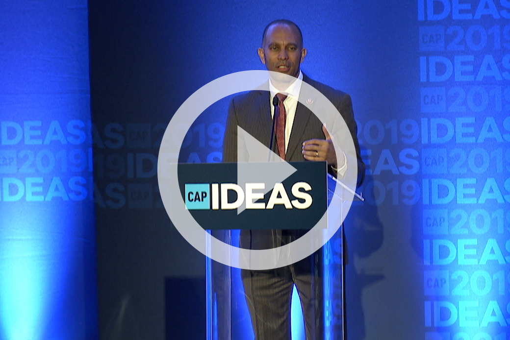  (Rep. Hakeem Jeffries (D-NY) speaks at the 2019 CAP Ideas Conference.)