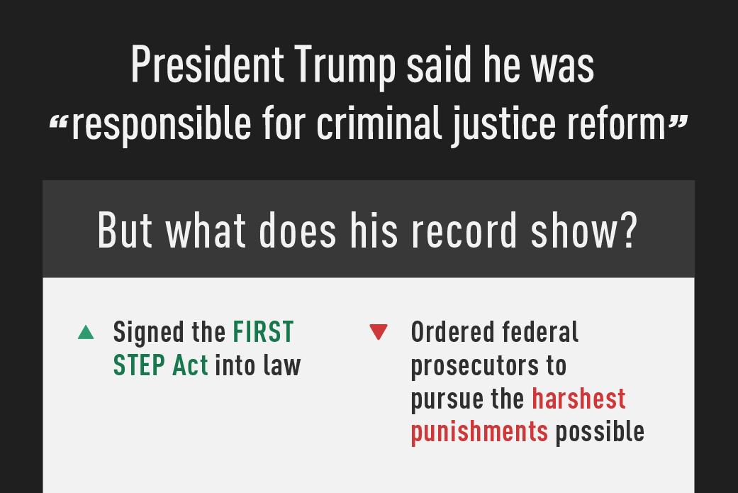  (Thumbnail of infographic illustrating President Trump's record on criminal justice reform)