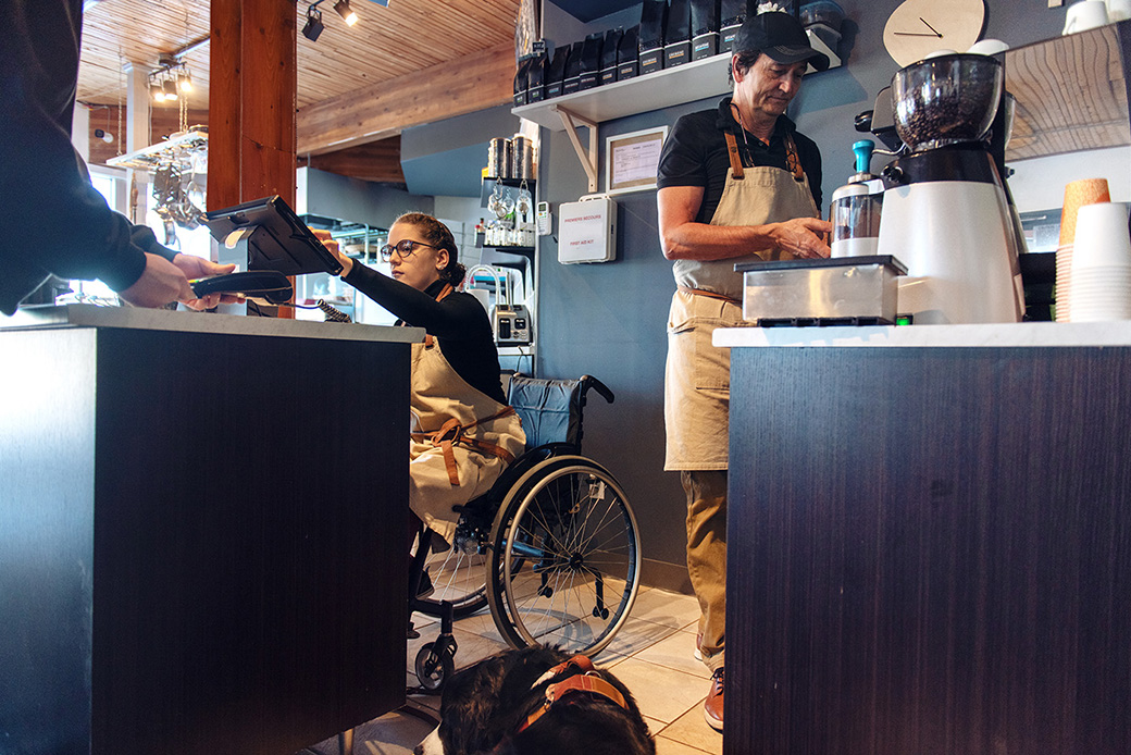 Small-business workers are pictured. (Getty/lisegagne)