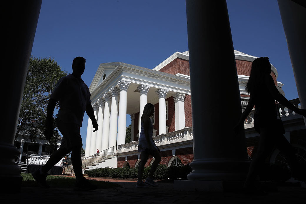 Students return to the University of Virginia for the fall semester in August 2017, in Charlottesville, Virginia. (Getty/Win McNamee)