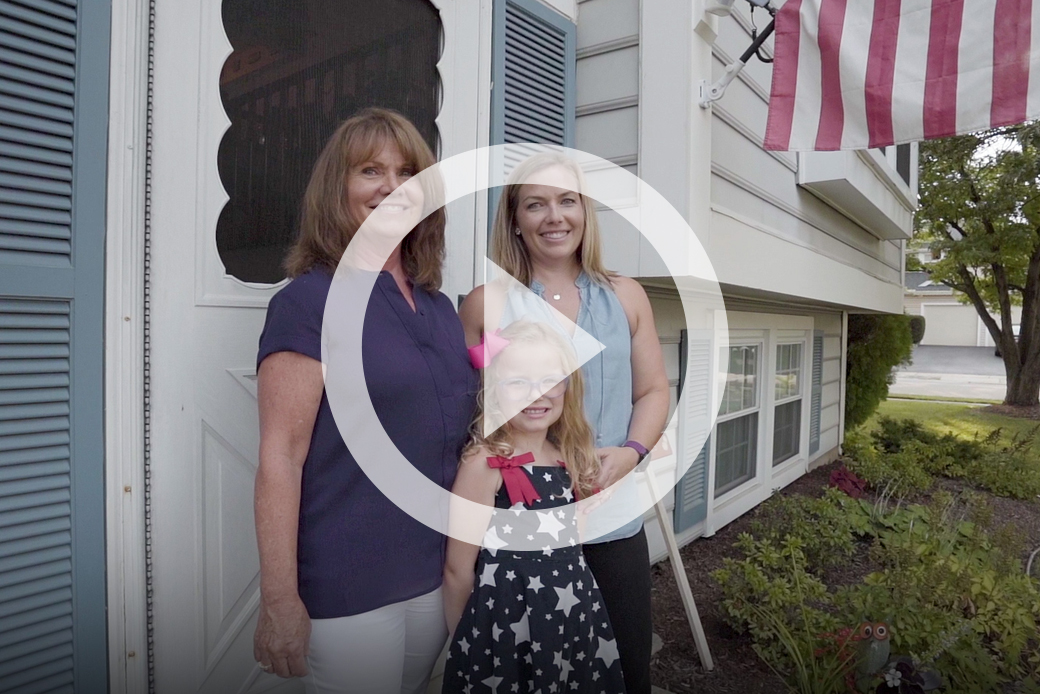  (A still from the video on Megan and Patty's experience with child care.)