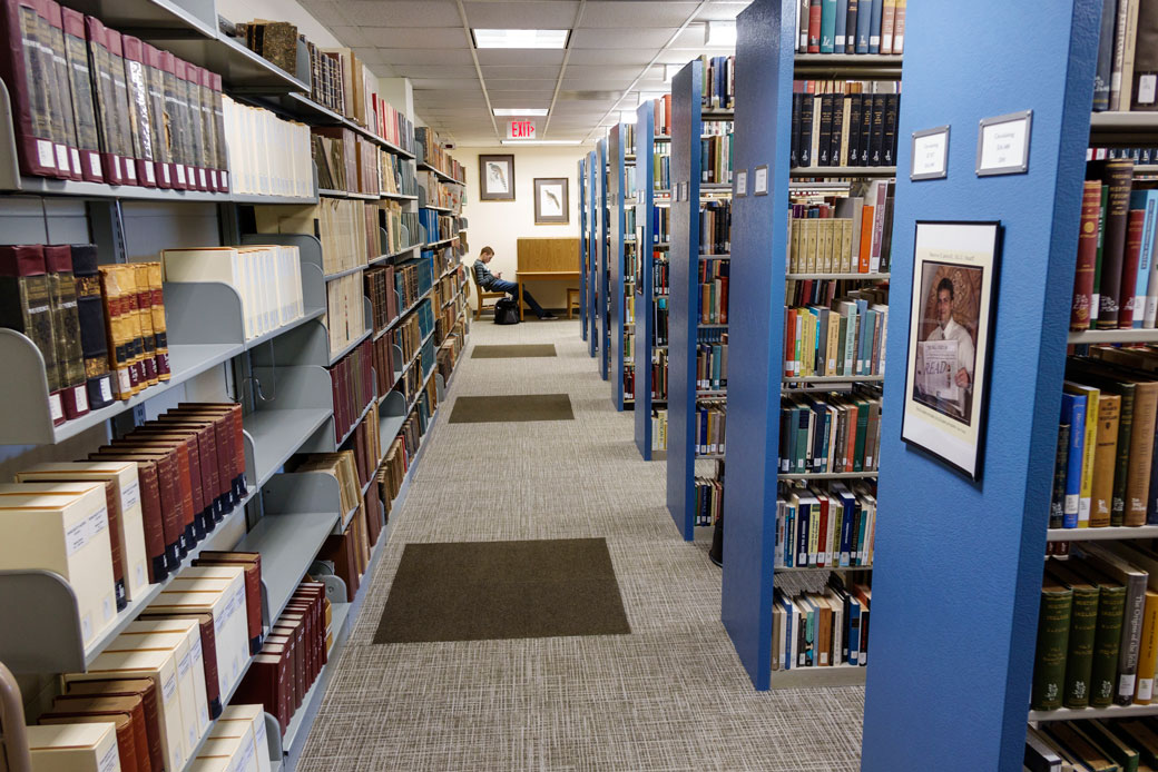 A student works in a university library in Florida, February 2016. (Getty/Jeffrey Greenberg)