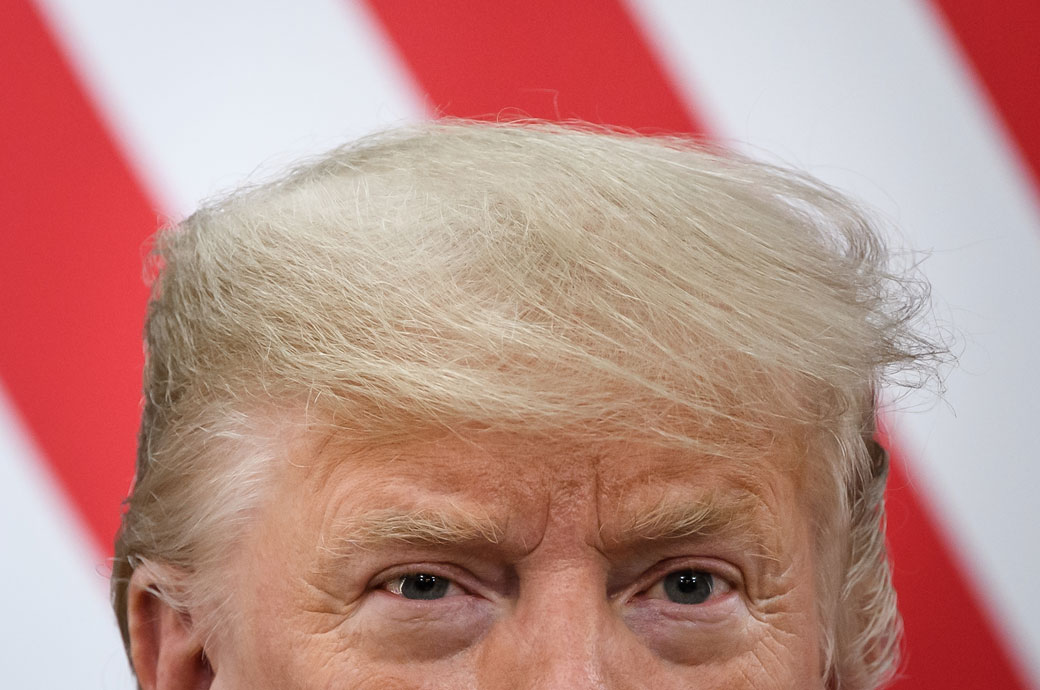 President Donald Trump attends a bilateral meeting during the World Economic Forum (WEF) annual meeting in Davos, January 2020. (Getty/Fabrice Coffrini)