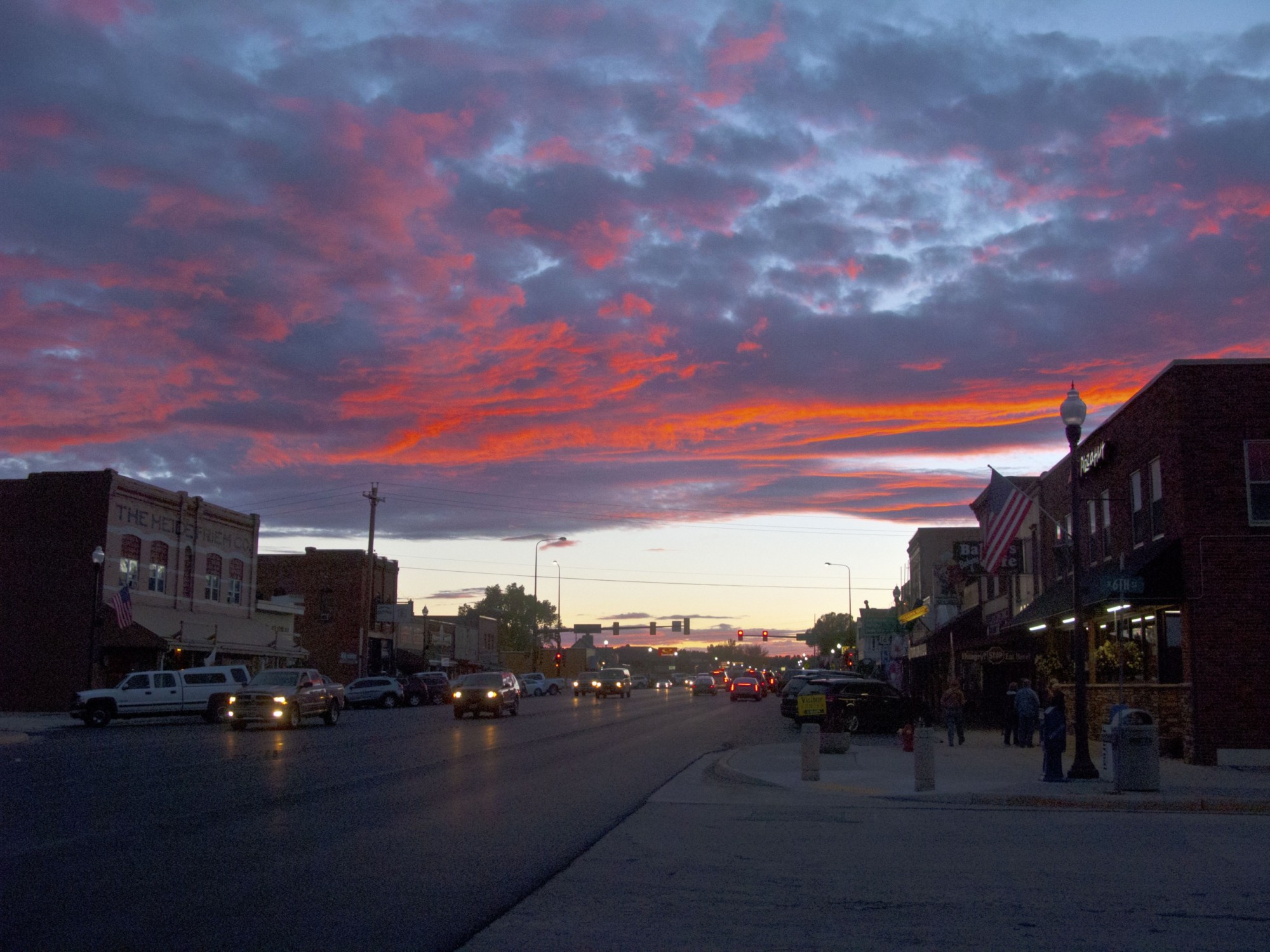 Sunset on Custer Street in South Dakota, September 2016. (Getty/Universal Images)