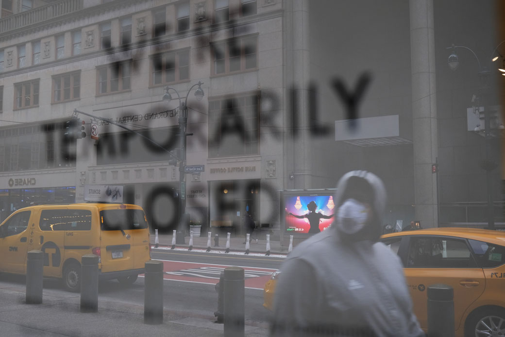 The streets of Manhattan stand nearly empty due to the COVID-19 outbreak in New York City, April 2020. (Getty/Spencer Platt)