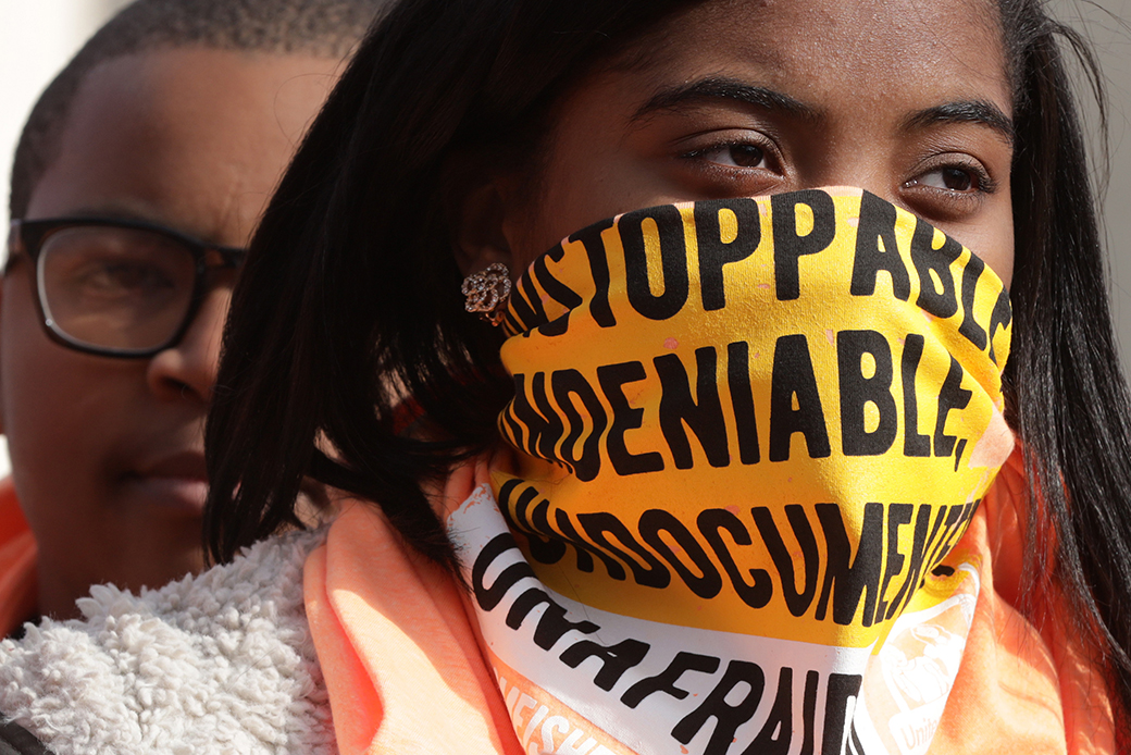 Student immigration activists participate in a rally defending Deferred Action for Childhood Arrivals (DACA) in front of the U.S. Supreme Court after they walked out from area high schools and universities, November 8, 2019, in Washington, D.C. (Getty/Alex Wong)