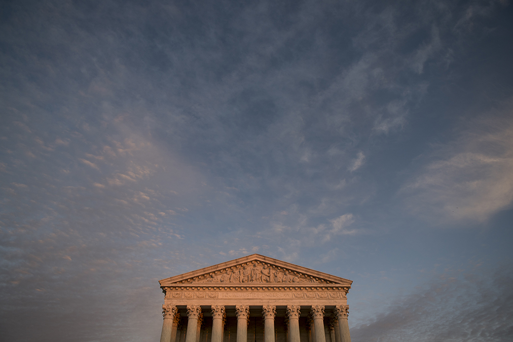 The U.S. Supreme Court building is seen at sunset in November 2019. (Getty/Bill Clark)