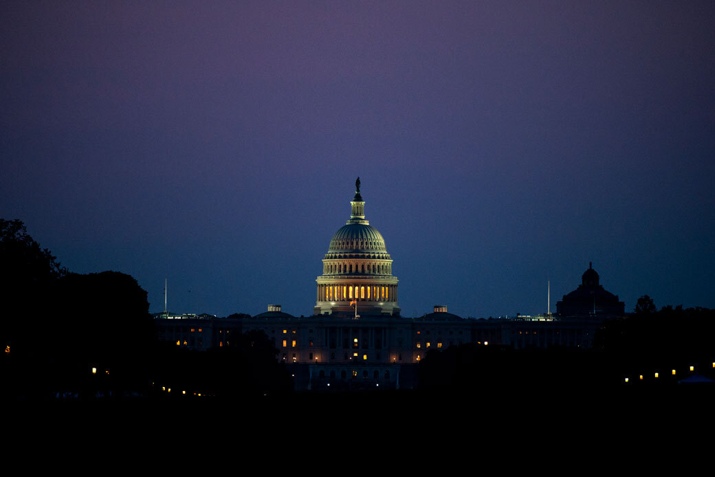 The U.S. Capitol dome is seen at dawn, August 2020. (Getty/Bill Clark)