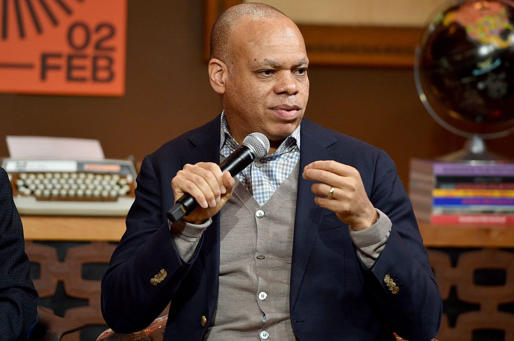 Patrick Gaspard speaks onstage, January 2020. (Getty/Ernesto Distefano)