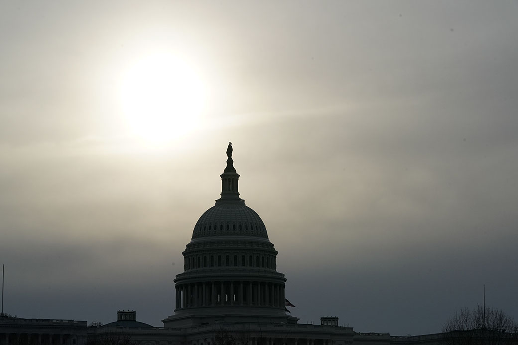 The U.S. Capitol dome is viewed on February 20, 2020, in Washington. (Getty/Alex Edelman/AFP)