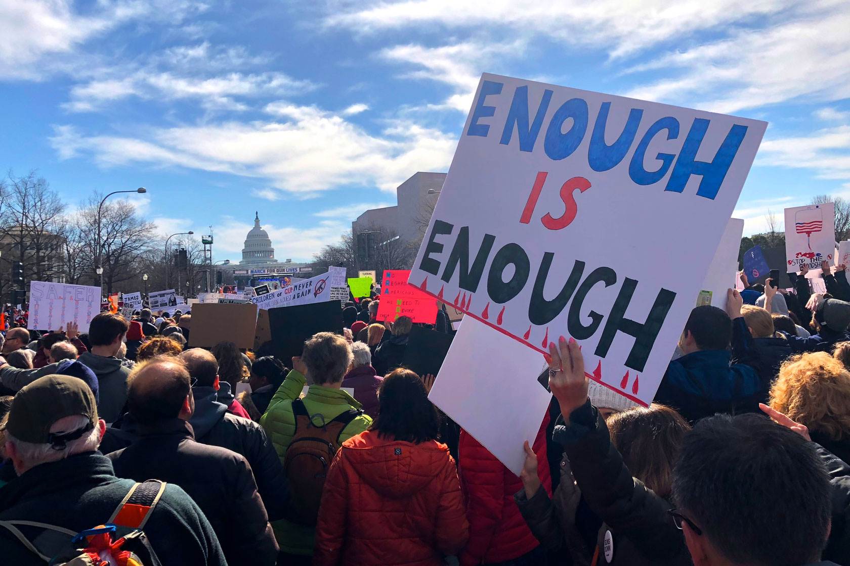 People protest gun violence in Washington, D.C.