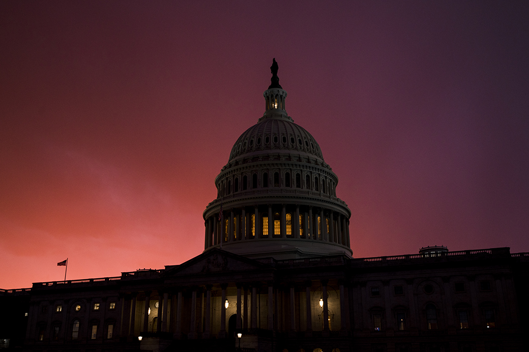 The U.S. Capitol Dome at sunset in December 2019. (Getty/Bill Clark/CQ-Roll Call Inc.)