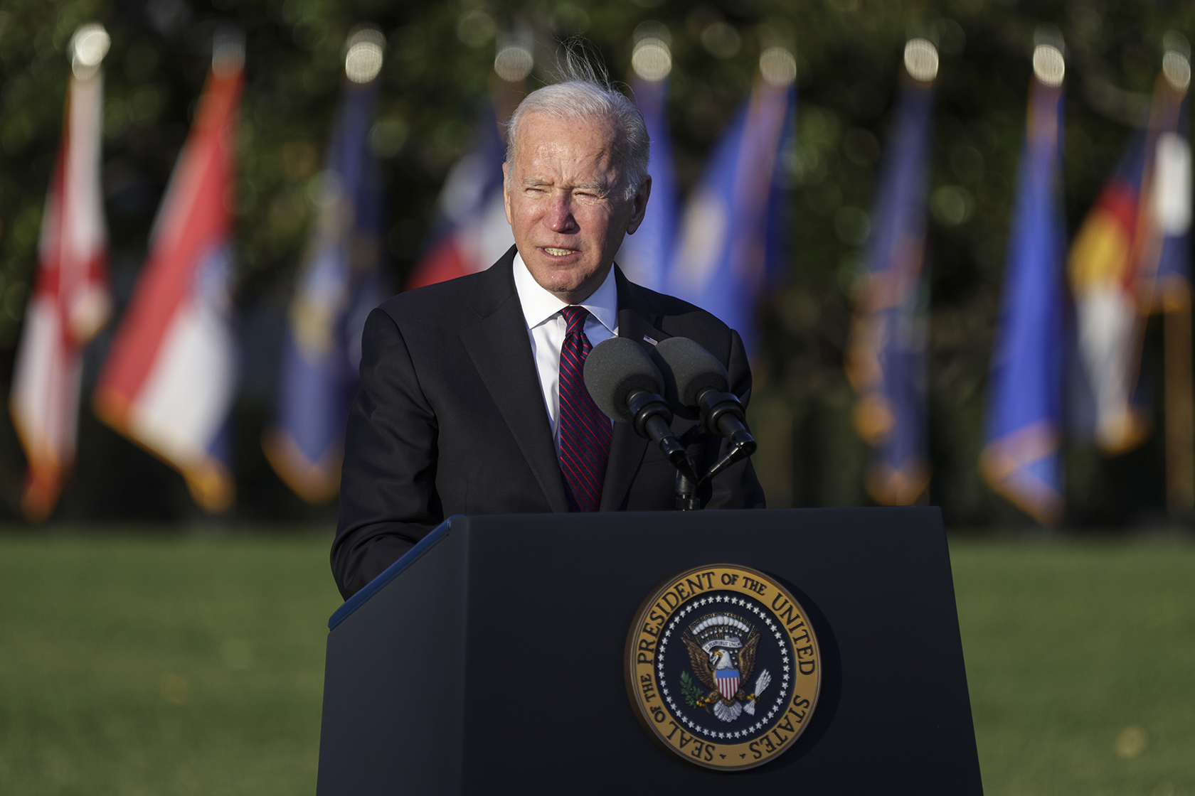 President Biden at podium