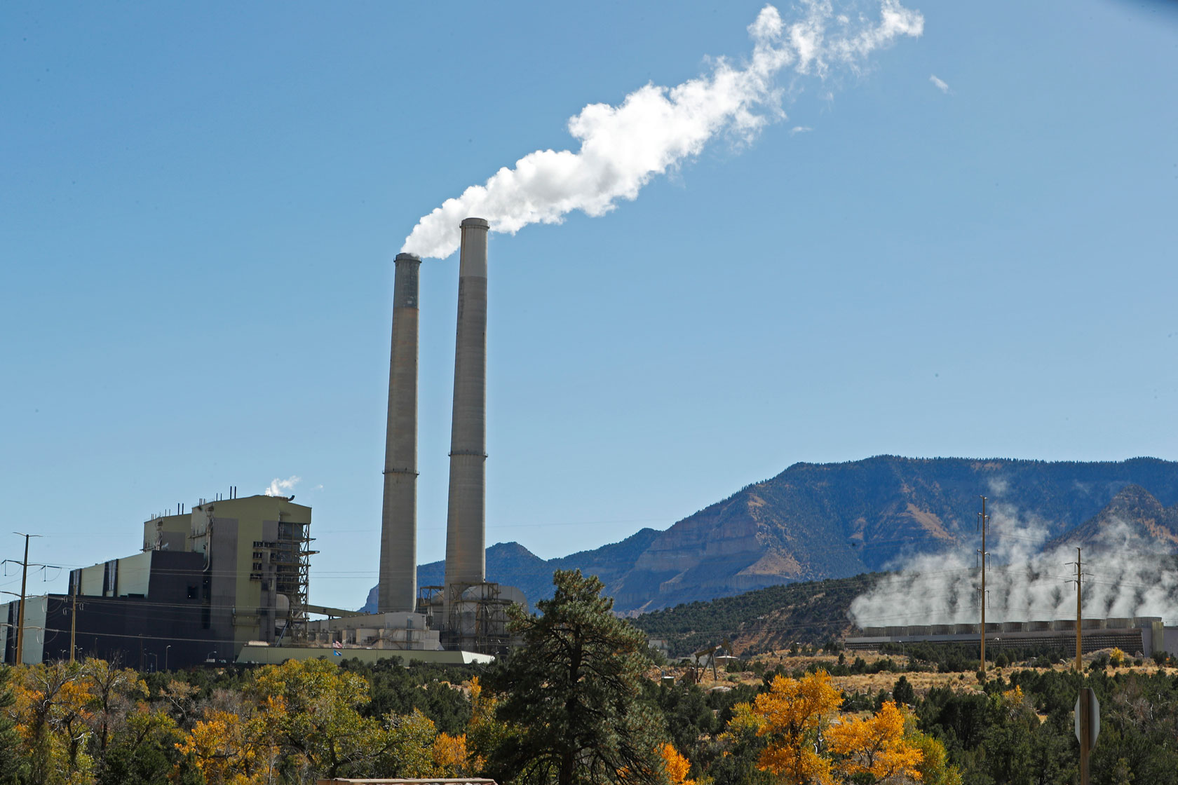 Emissions rise from smoke stacks in Utah.