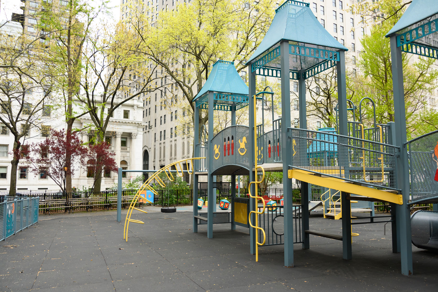 Playground in New York City is seen closed during the COVID-19 pandemic.