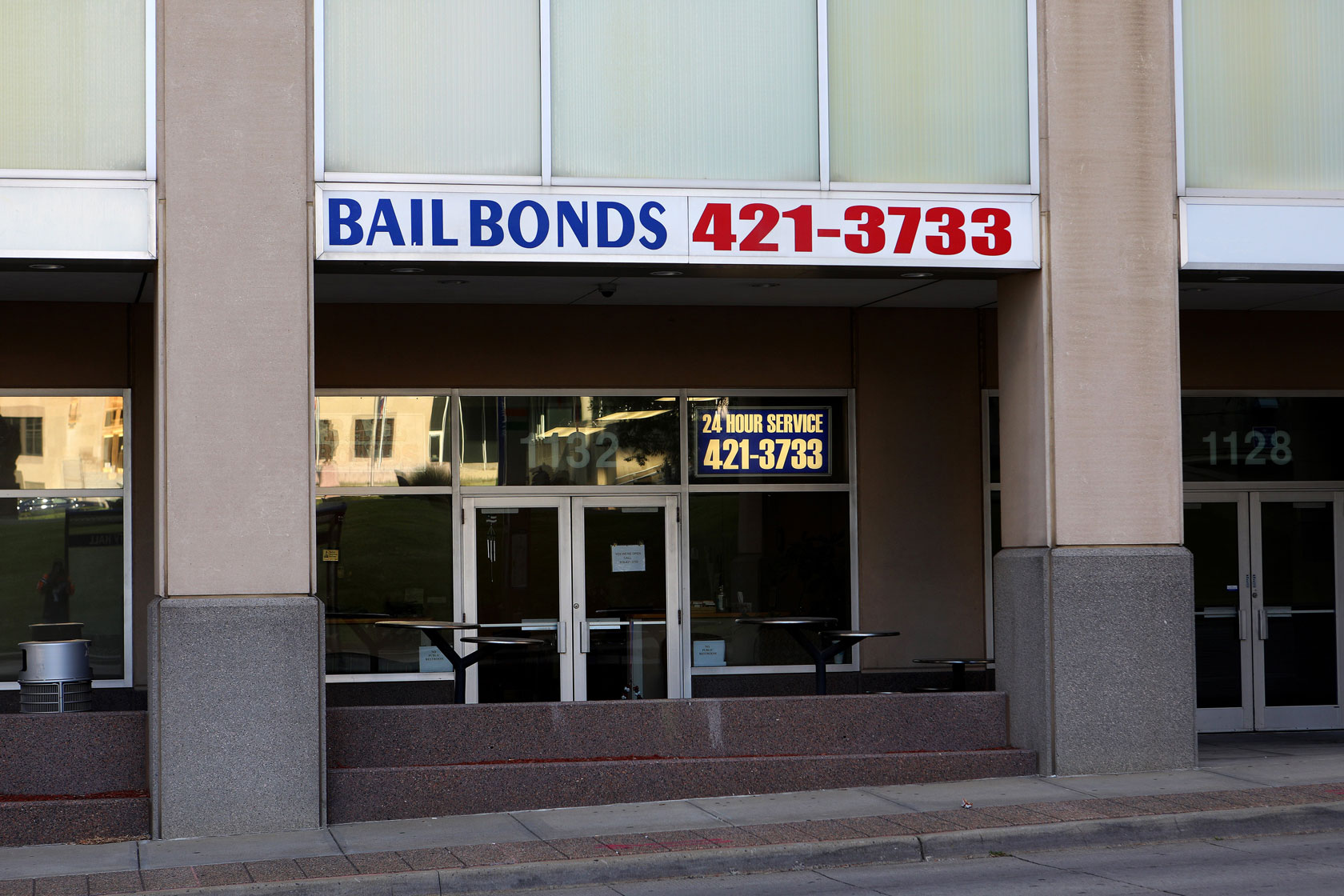 A bail bonds office.