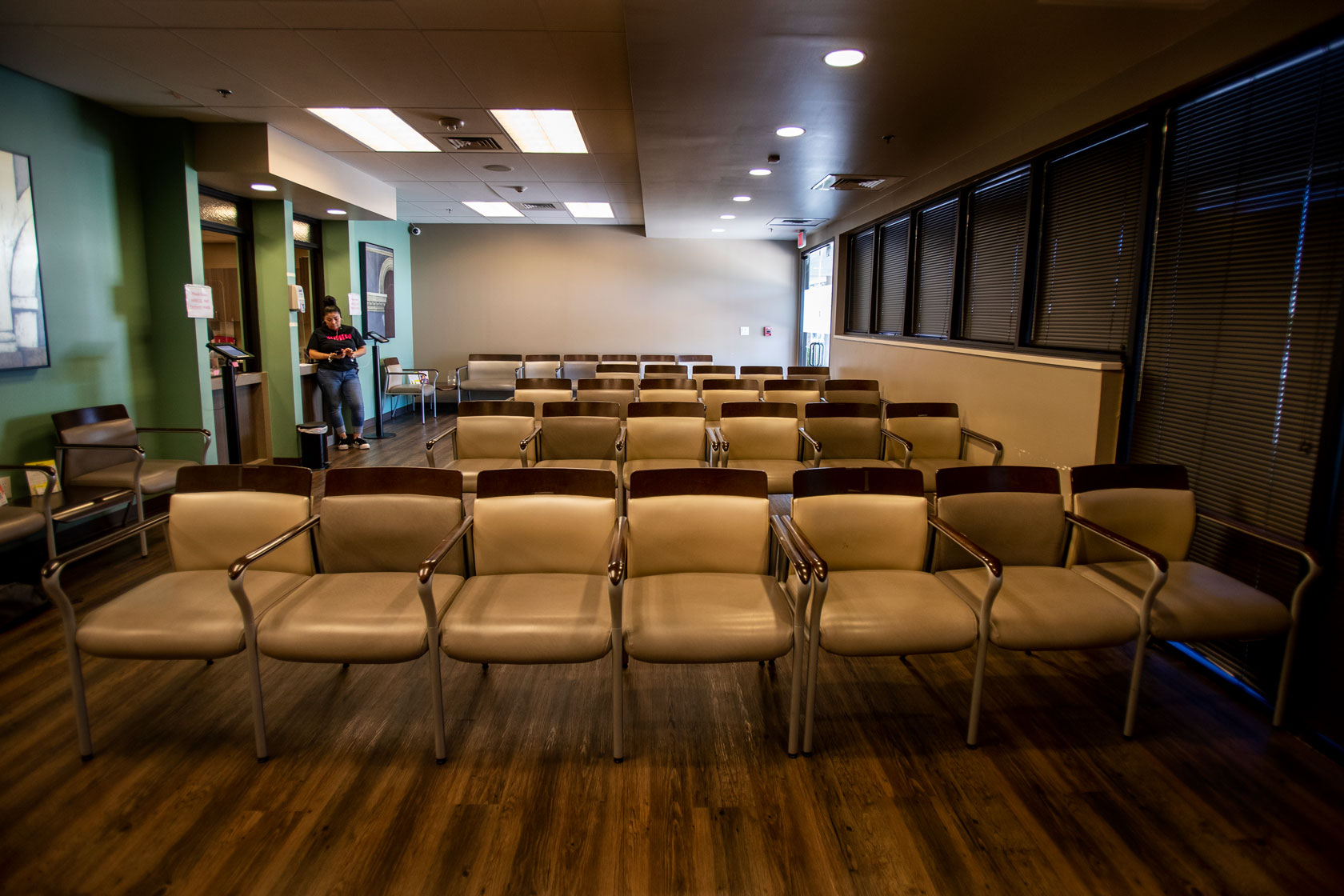 The waiting room at Alamo Women's Reproductive Services in San Antonio is empty just an hour before the U.S. Supreme Court overturned Roe v. Wade.