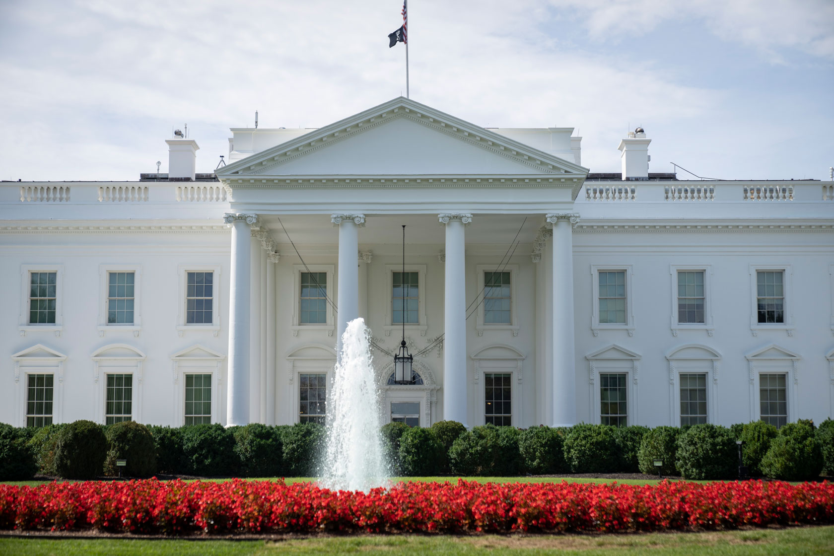 A view of the White House.