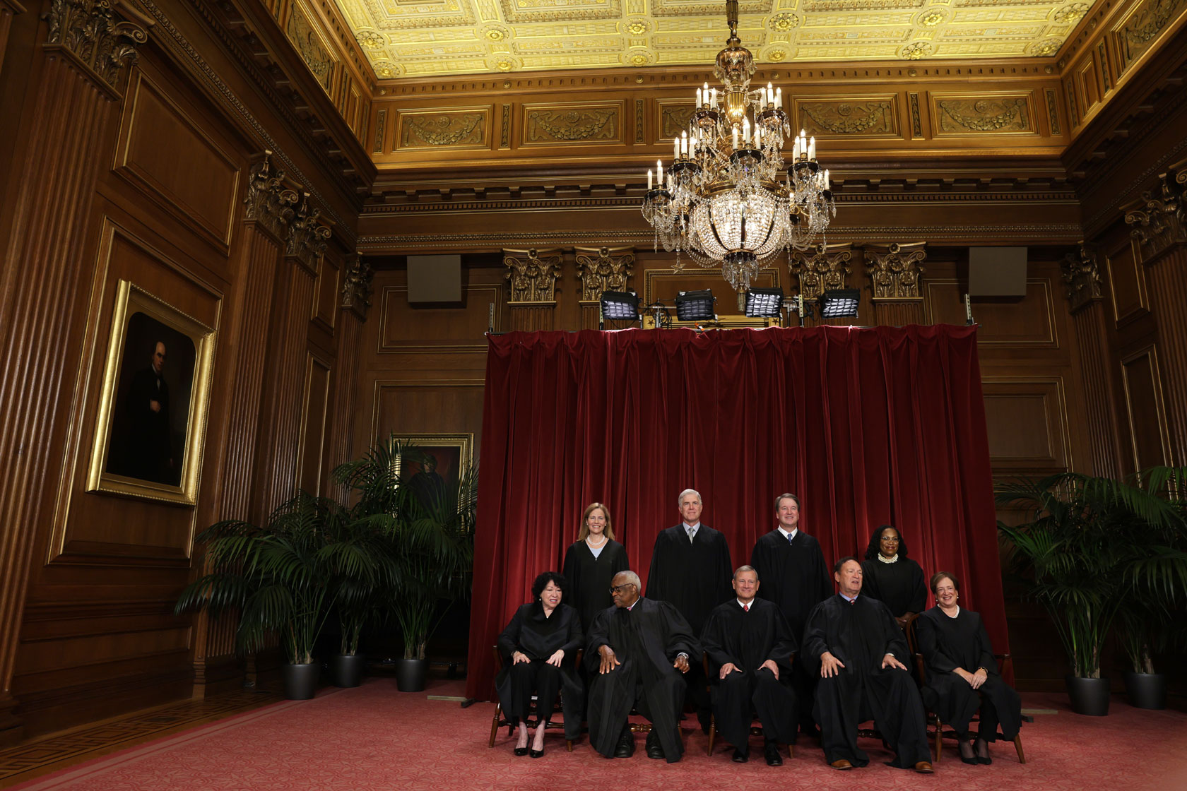 .S. Supreme Court justices pose for their official portrait.