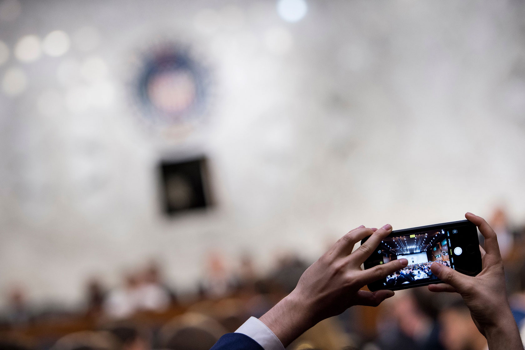 Mark Zuckerberg speaks at the Senate.