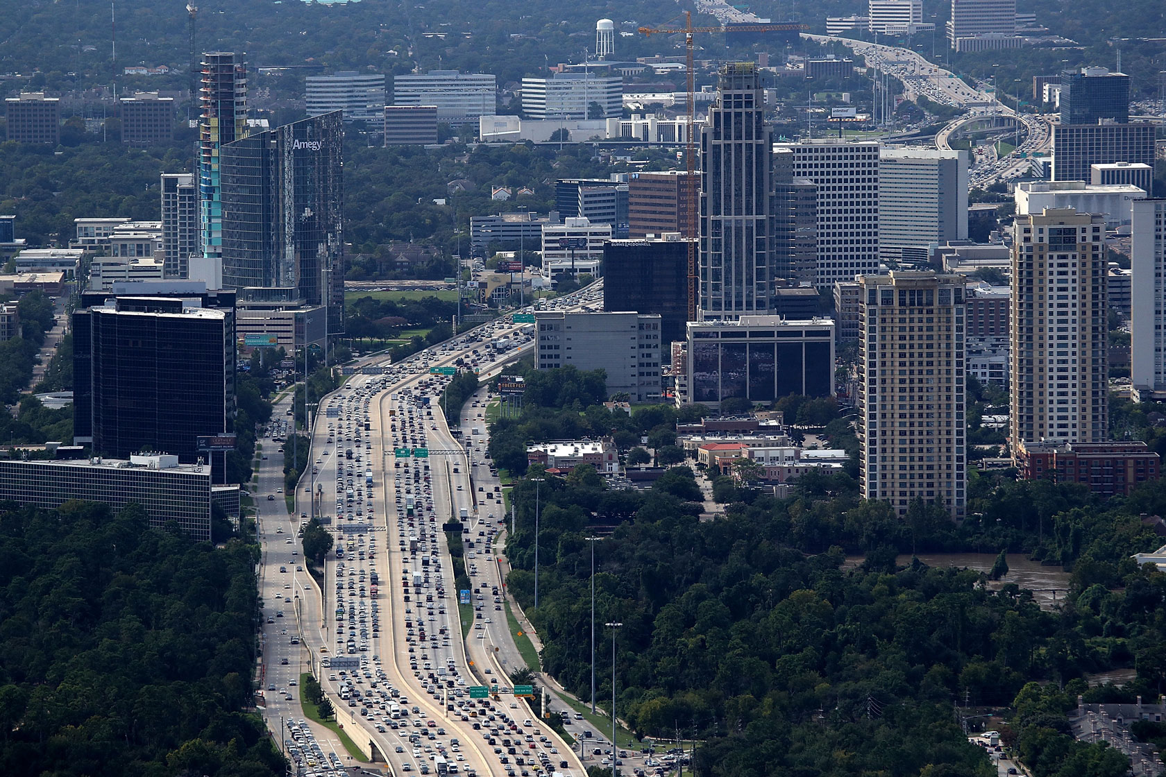 An image of a freeway in Houston, Texas
