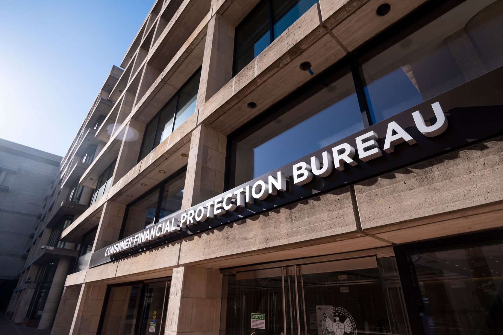 The Consumer Financial Protection Bureau building in Washington.