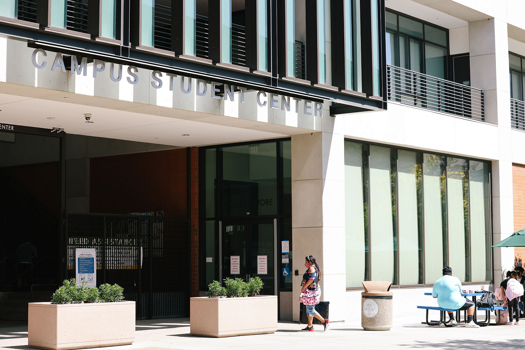 Students walk around campus at East Los Angeles College in Los Angeles, September 2022.