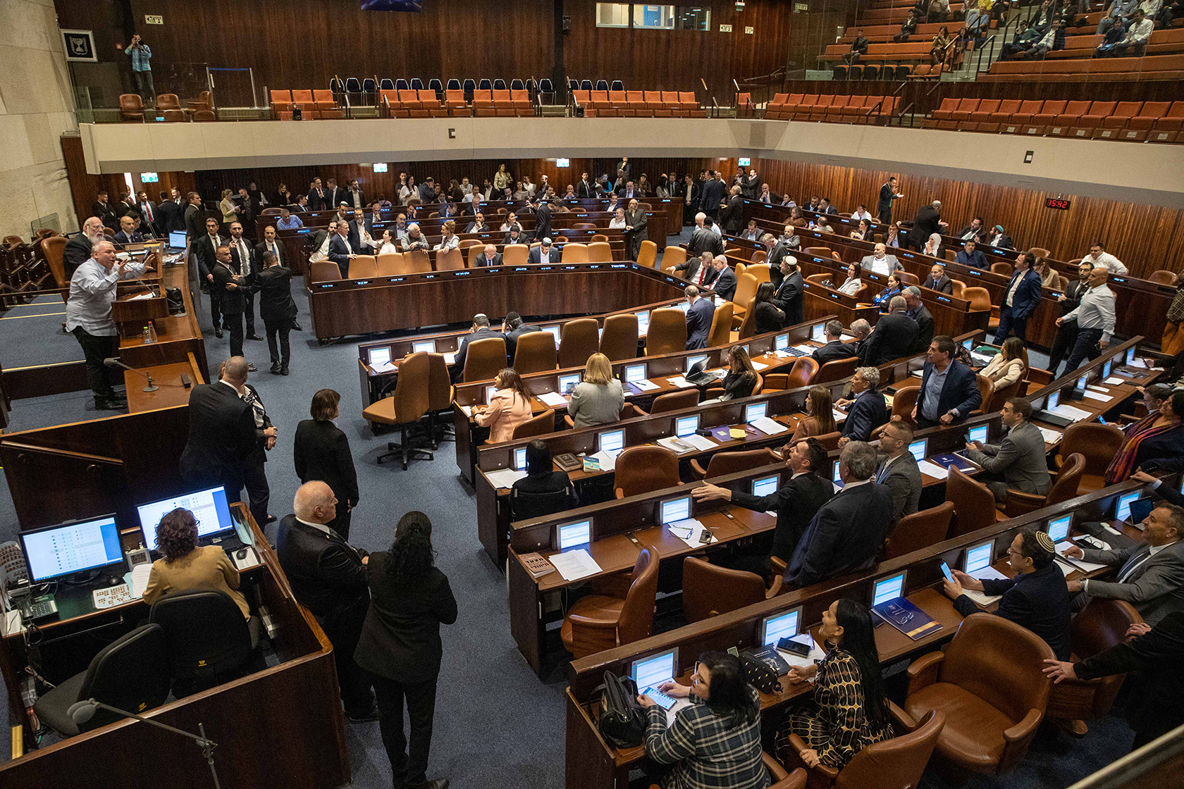 A general view of the Knesset (Israeli parliament) is seen in Jerusalem, February 22, 2023, during the first reading of a controversial clause in judicial reform. (Getty/Oren Ben Hakoon/AFP)