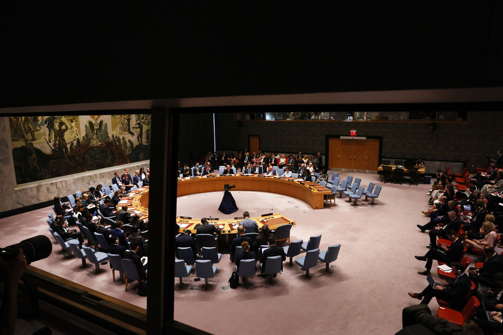 Members meet for a U.N. Security Council meeting on Ukraine.