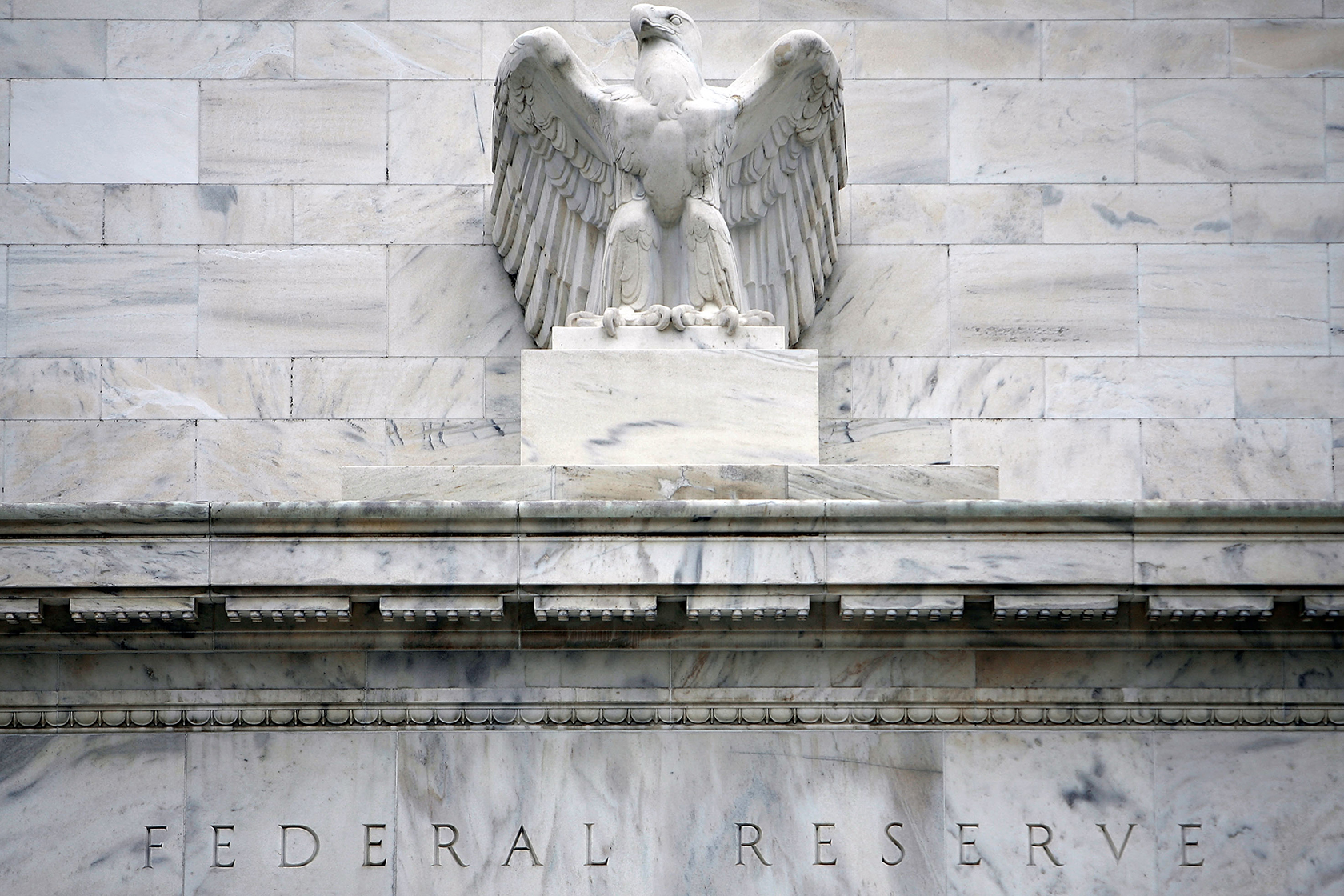 Close-up of Federal Reserve building