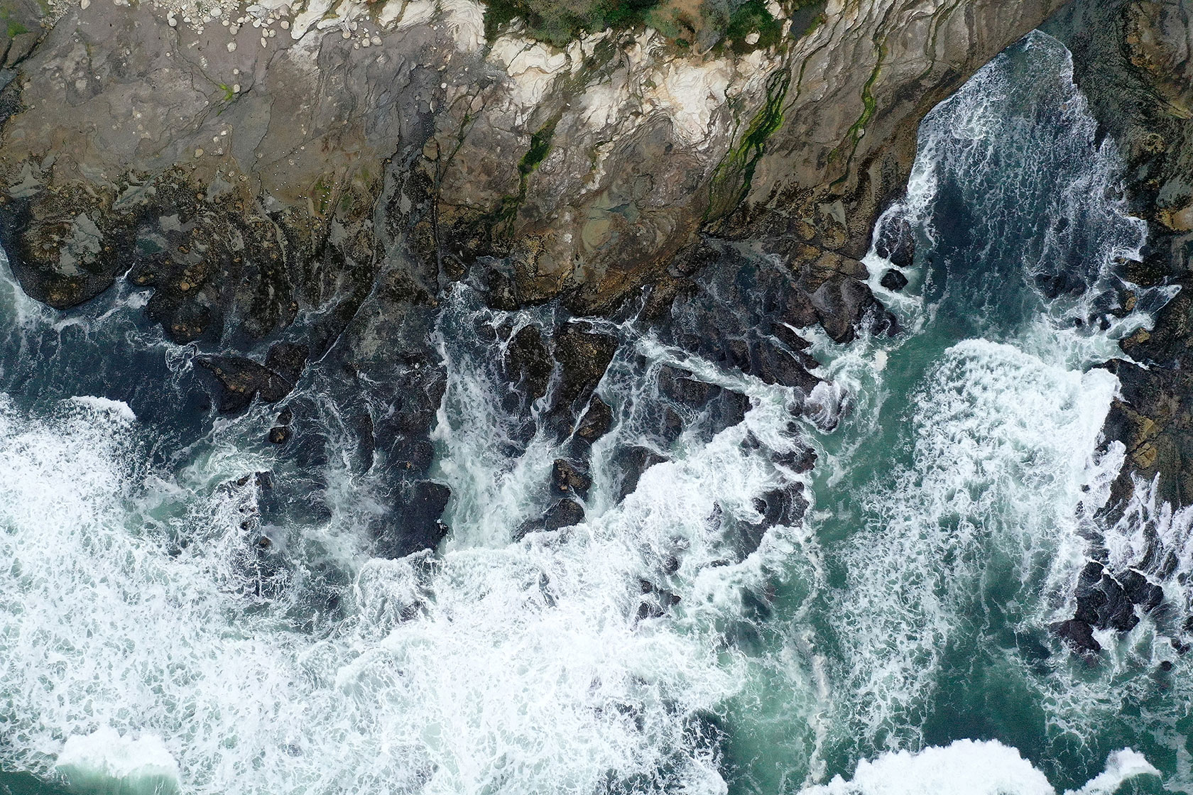 Pacific Ocean waves crash along the coastline of a marine area proposed as part of the proposed Chumash Heritage National Marine Sanctuary.