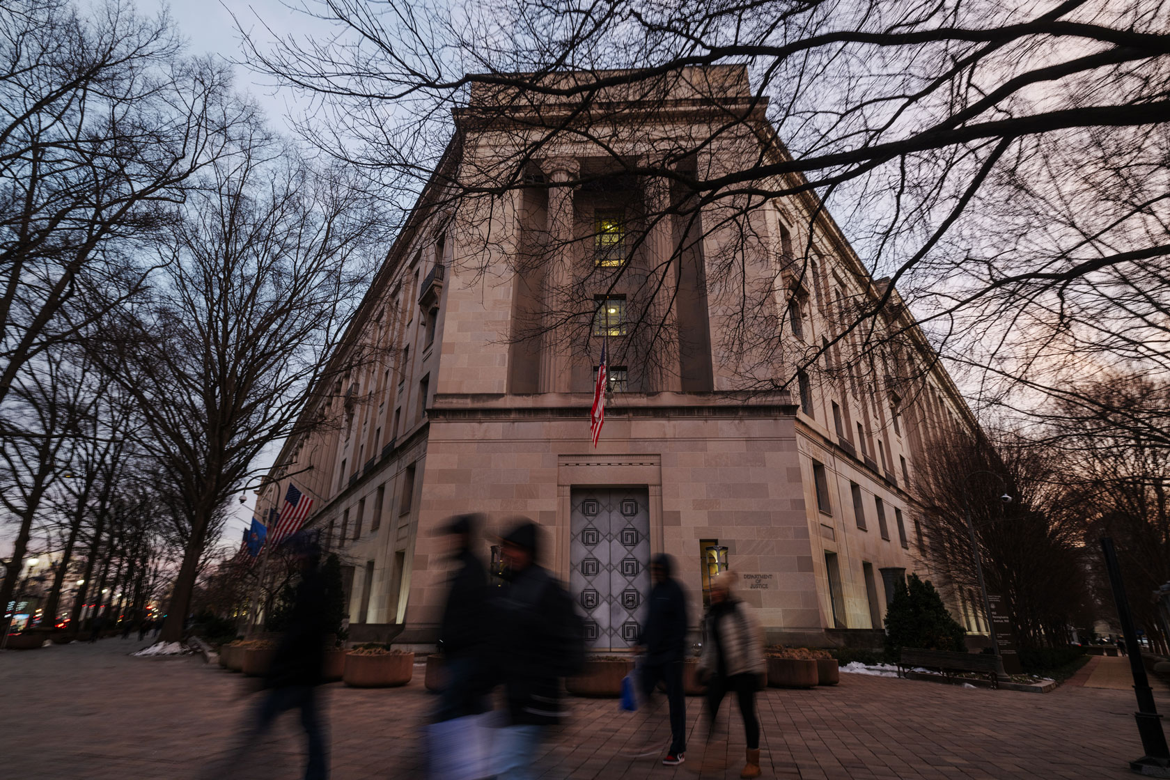 A view of the U.S. Department of Justice on January 22, 2025, Washington, D.C.