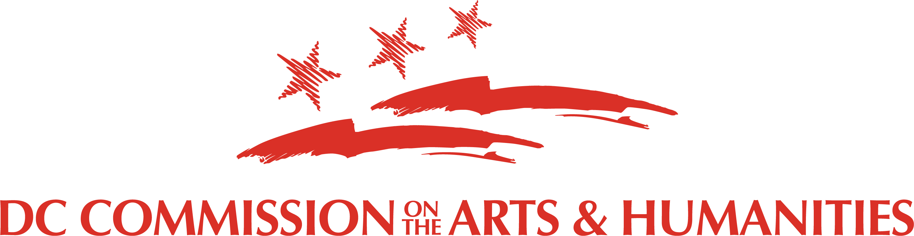 Red logo for the DC Commission on the Arts and Humanities