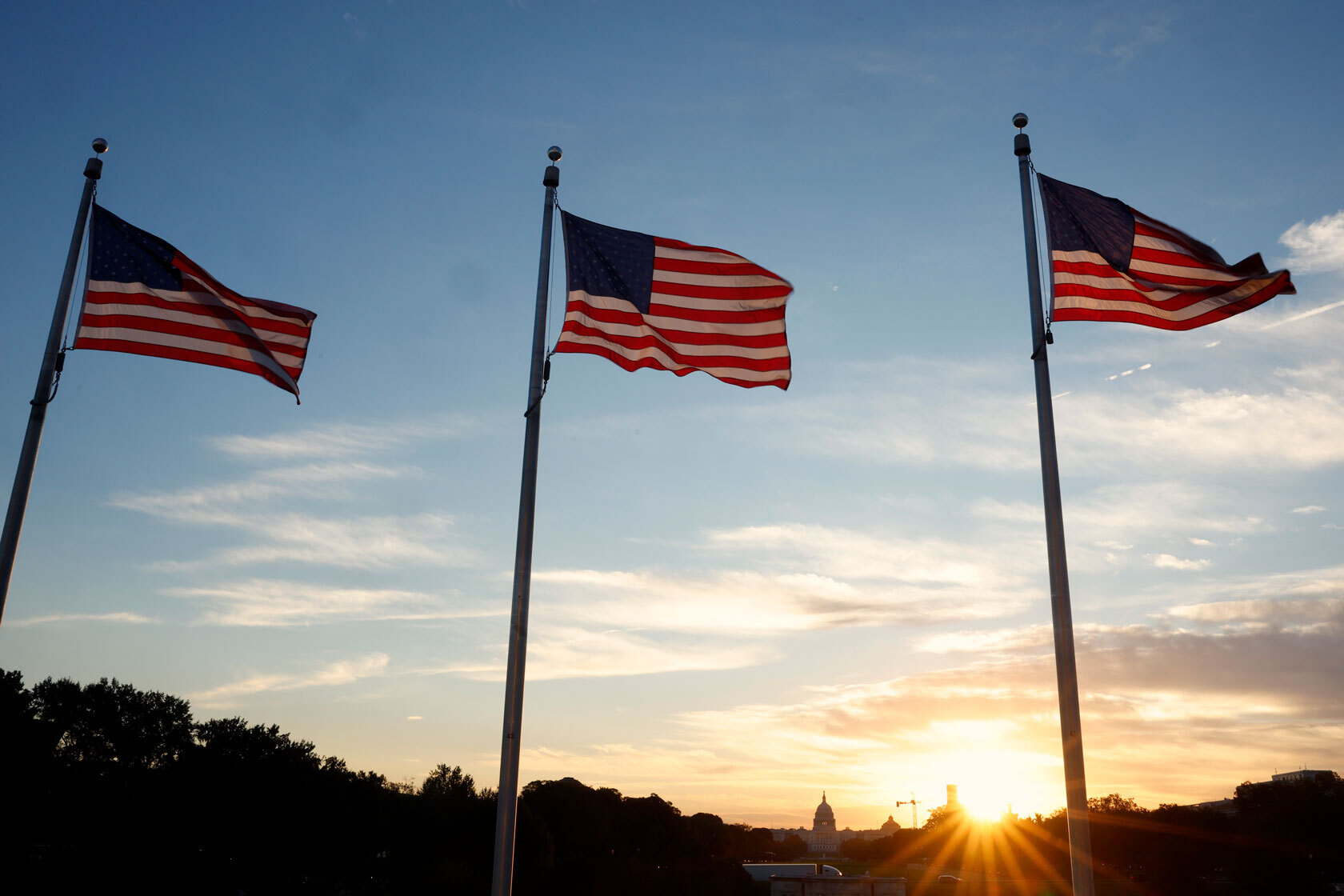The U.S. Capitol is seen at sunrise.