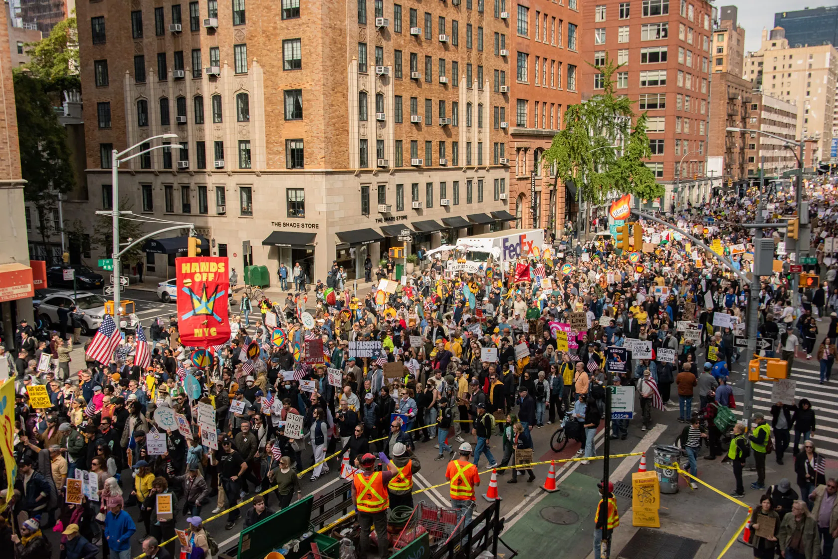 Marchers crowd the streets of New York City as part of nationwide 