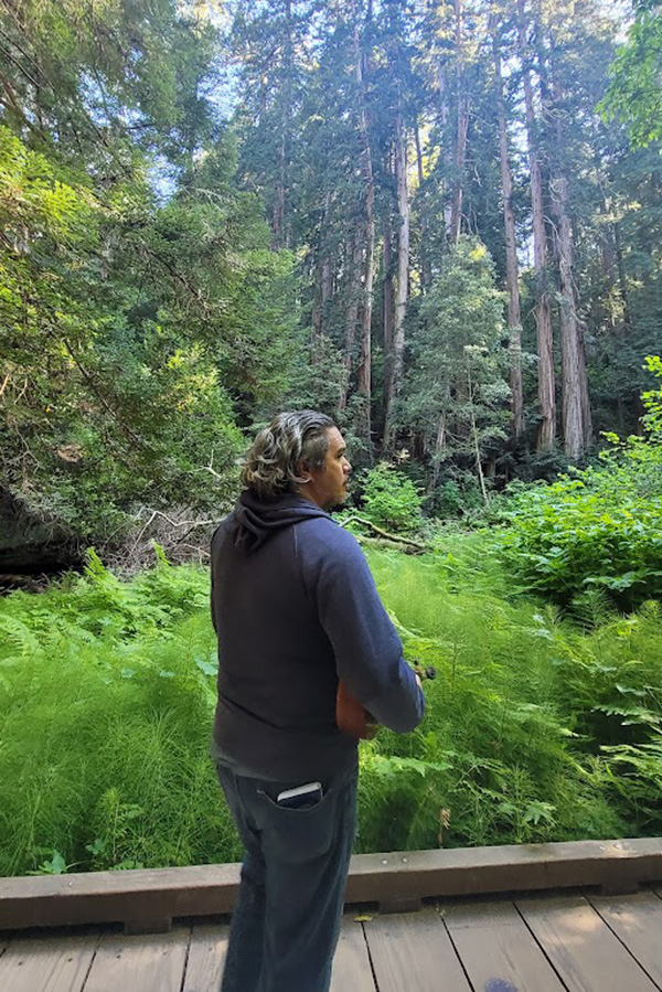 Angelo Villagomez is pictured at Muir Woods National Monument.