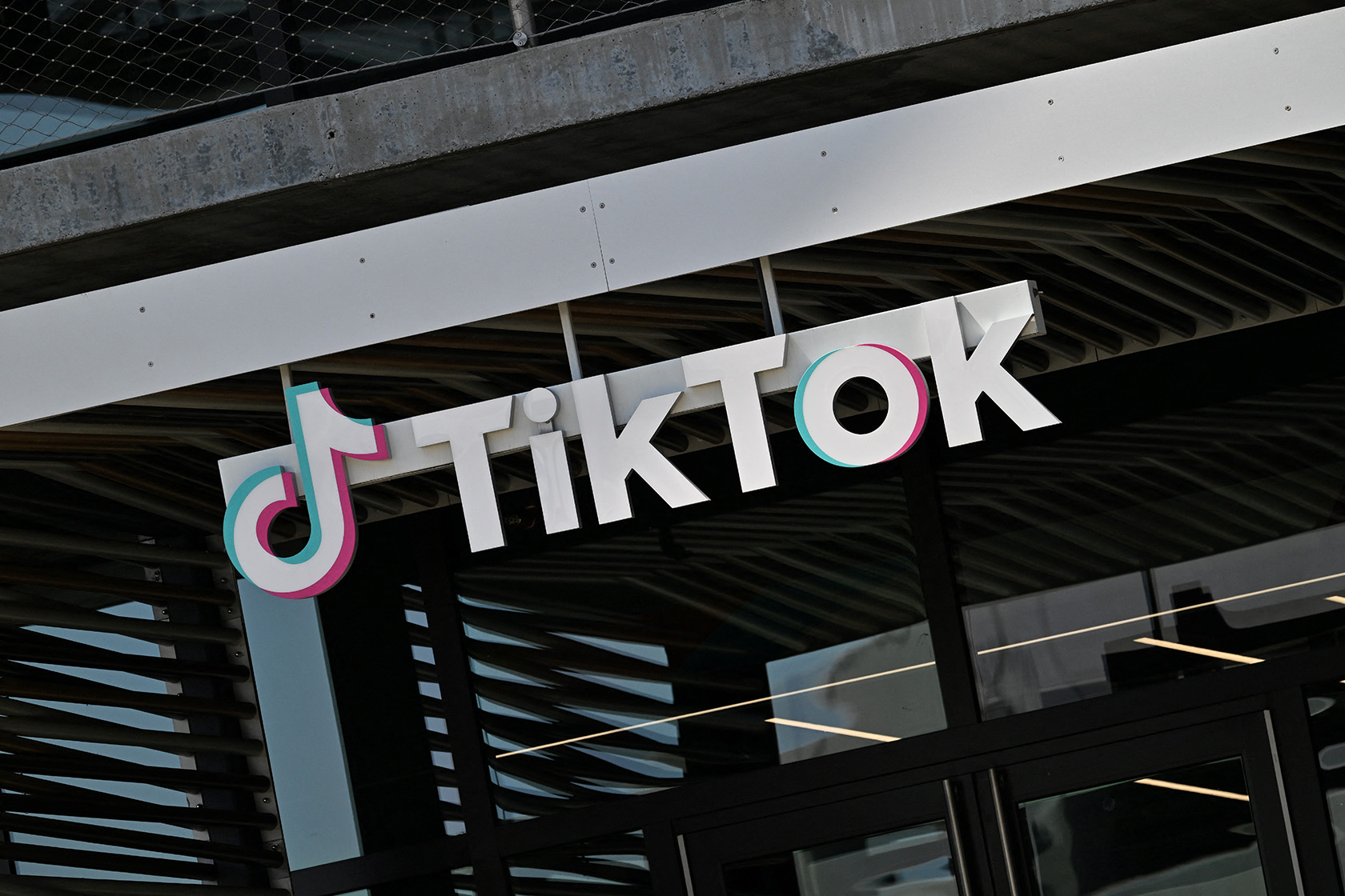 The TikTok logo is seen outside the company’s offices in Culver City.