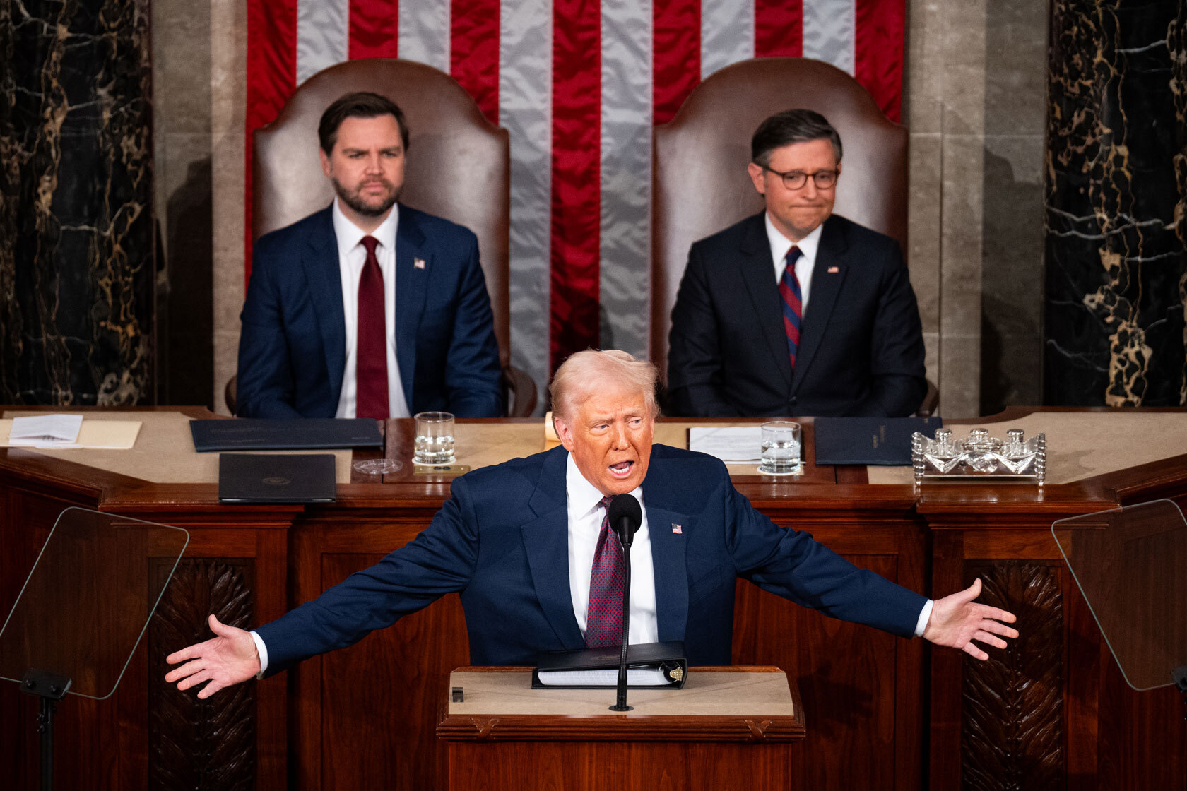 President Donald Trump addresses a joint session of Congress on March 4, 2025, in Washington, D.C. (Getty)