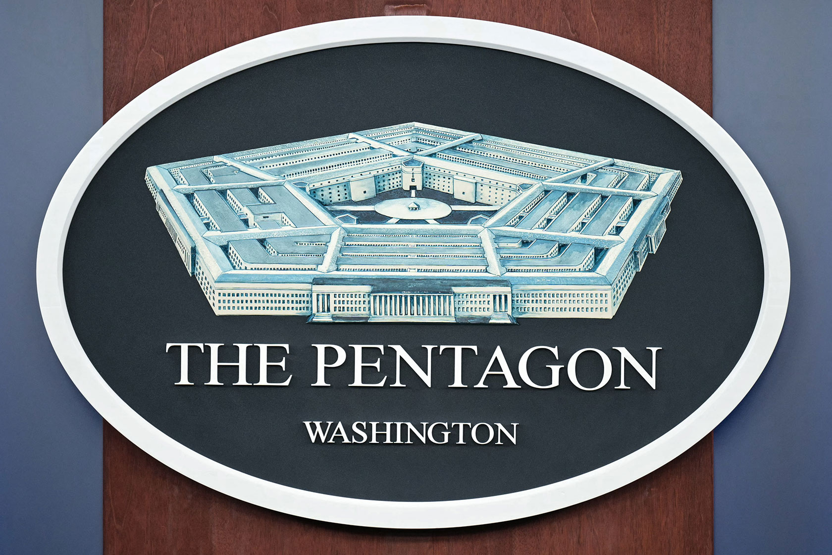 The Pentagon seal, showing the building, with 