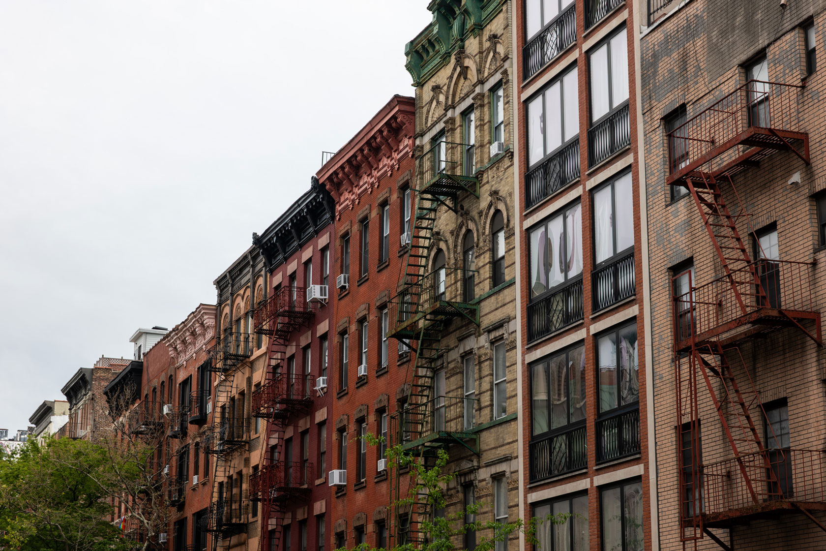 Apartments for rent are seen in the East Village in New York City on May 11, 2026.